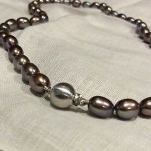 💍Tahitian Pearl necklace 18k White Gold 💍